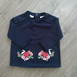 NWOT Zara baby embroidered top